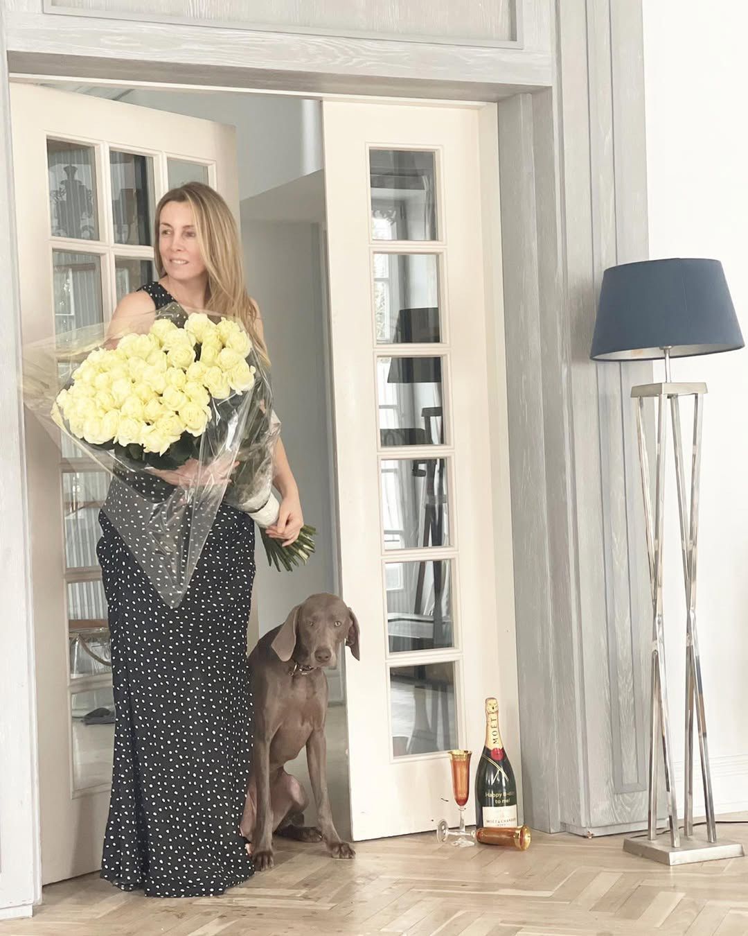 Piotr Kraśko z żoną, wnętrze mieszkania