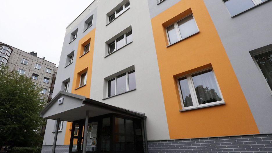 Blok przy ulicy Fredry 7 w Katowicach po termomodernizacji