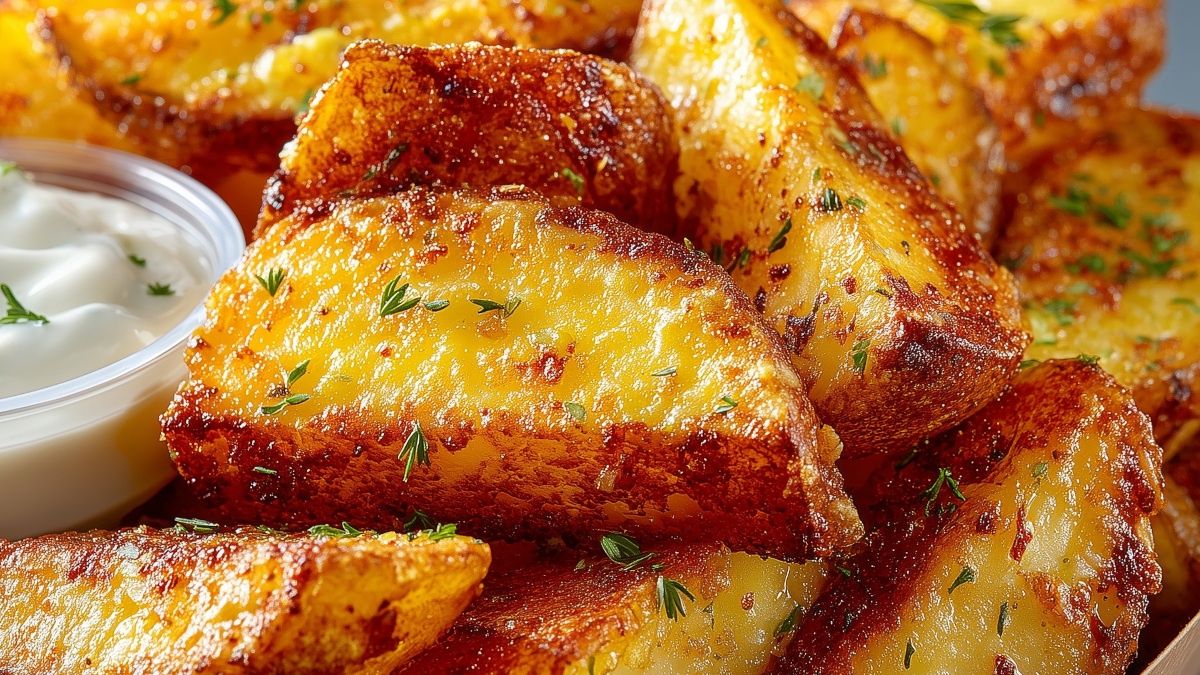 Pieczone ziemniaki z parmezanem i czosnkiem