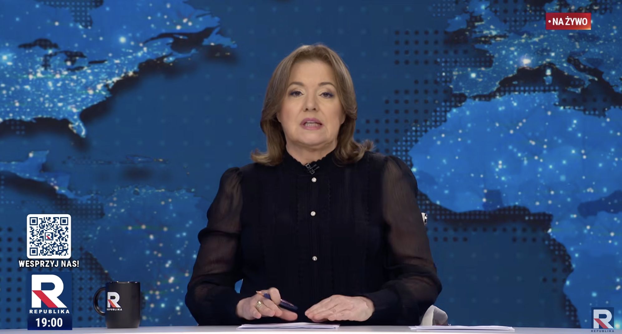 Danuta Holecka prowadząca "Dzisiaj"