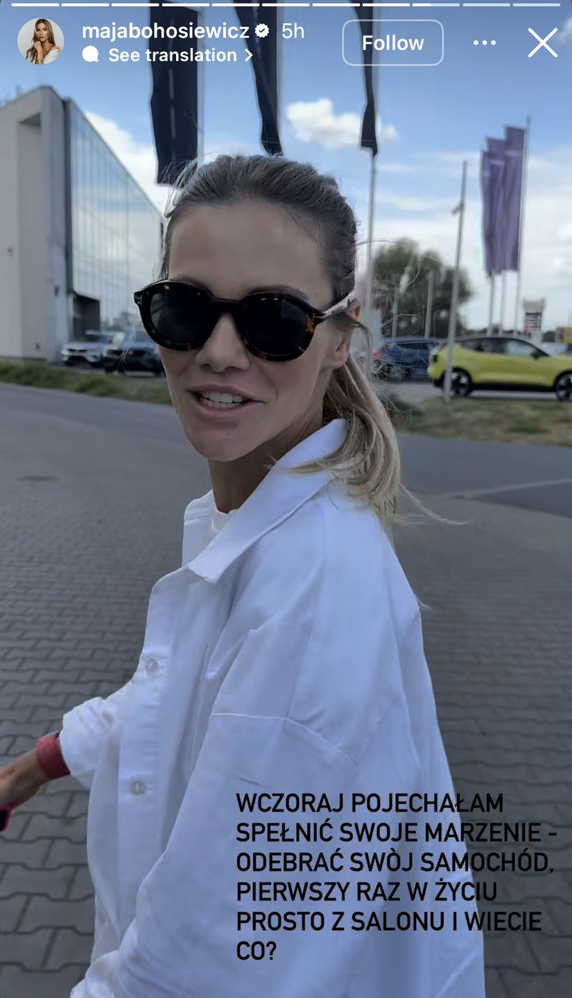 Maja Bohosiewicz przeżywa zakup nowego samochodu
