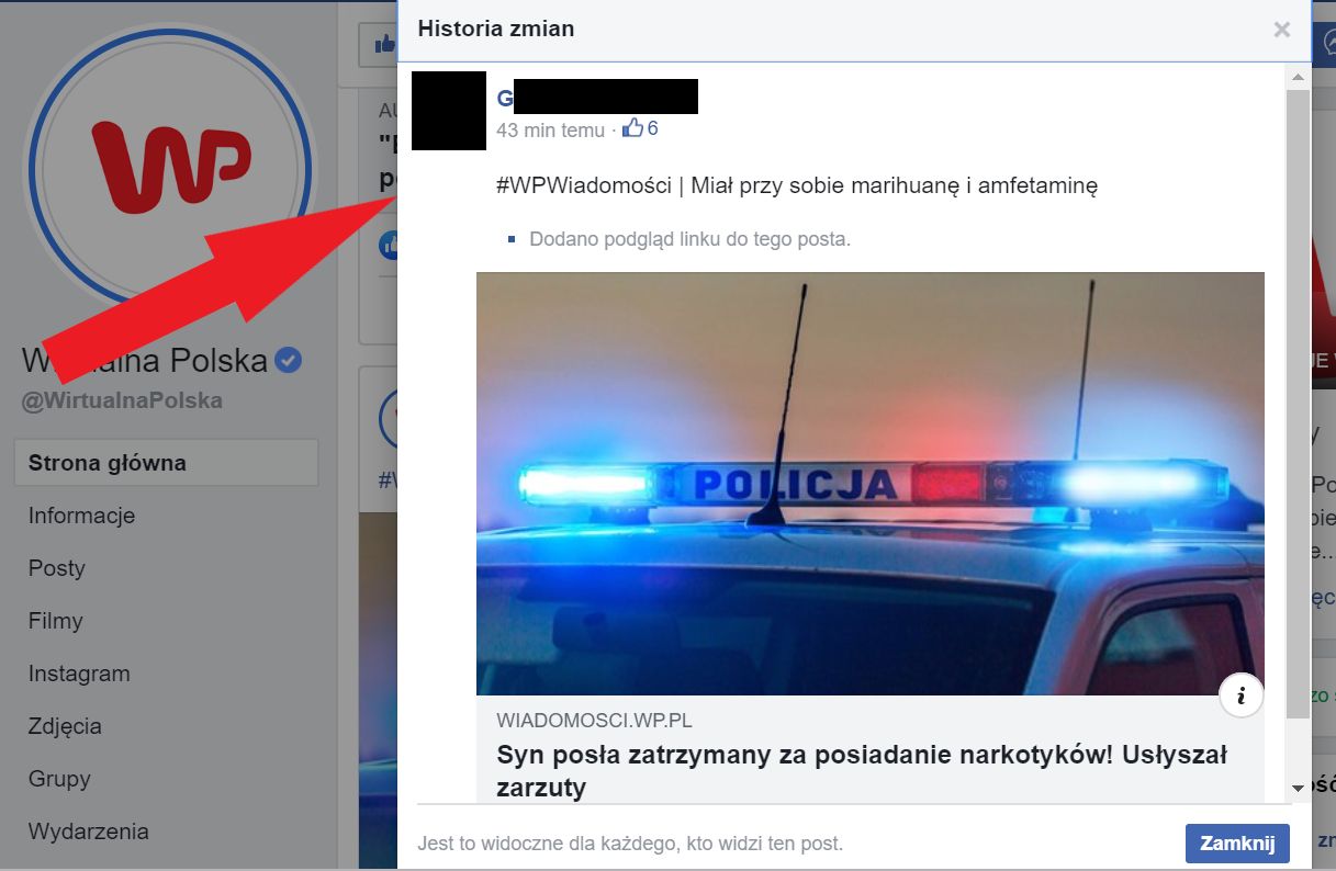 Facebook ujawnia nazwiska osób prowadzących fanpage