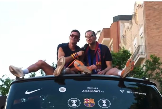 Robert Lewandowski i Wojciech Szczęsny