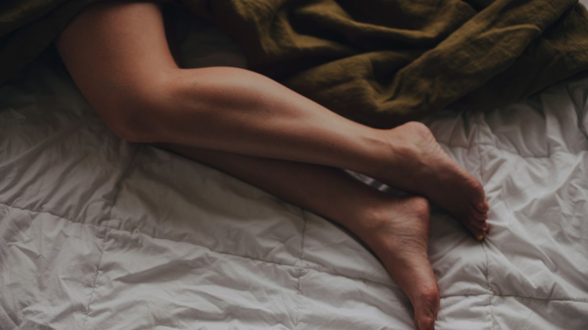 beautiful female bare, smooth legs peeking out from under a linen blanket on a white mattress
Beautiful Female bare, smooth legs, visible areas of calves, ankles and feet, thigh covered with a khaki linen blanket, lying on a white mattress.natural manicure on the feet,without a face
Maria Legoshina