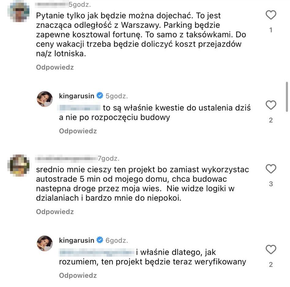 Komentarze na profilu Kingi Rusin