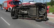 Dramatyczny wypadek dwóch samochodów osobowych w Bodzechowie. Zderzenie czołowe.
