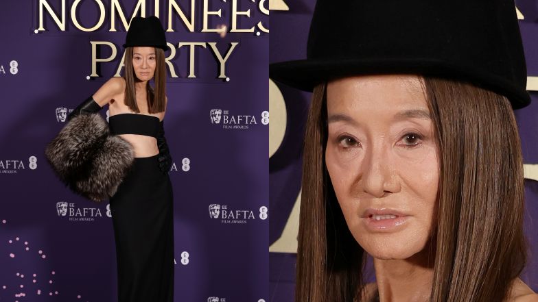 Vera Wang prezentuje płaski brzuch na imprezie BAFTA