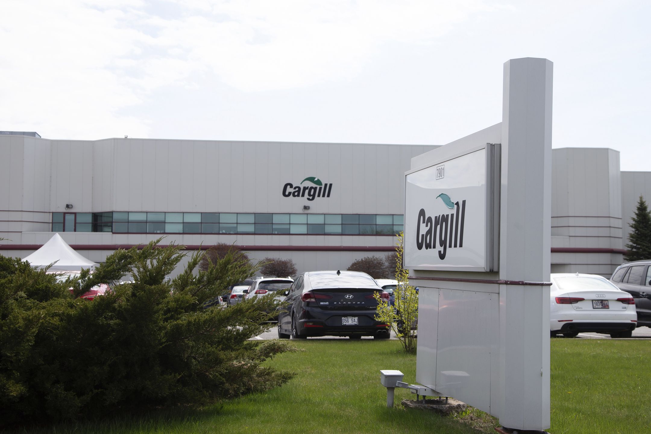 Cargill Temporarily Idles Quebec Meat Plant Amid Virus ConcernsSignage is displayed outside the Cargill Inc. meat plant in Chambly, Quebec, Canada, on Monday, May 11, 2020. The case-ready facility for beef, pork, chicken and sausage has shut down as the company is concerned about the number of cases in the community and among our employees, according to a May 9 statement. Photographer: Christinne Muschi/Bloomberg via Getty ImagesBloombergamericas, communicable diseases, covid19, pandemic, viral, covid 19, coronavirus2020, infectious diseases, disease, illness, north american, canadian, health