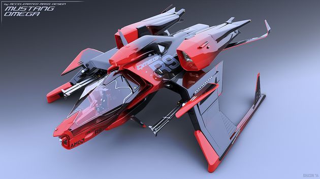 AMD Never Settle Space Edition - statek Mustang Omega Racer
