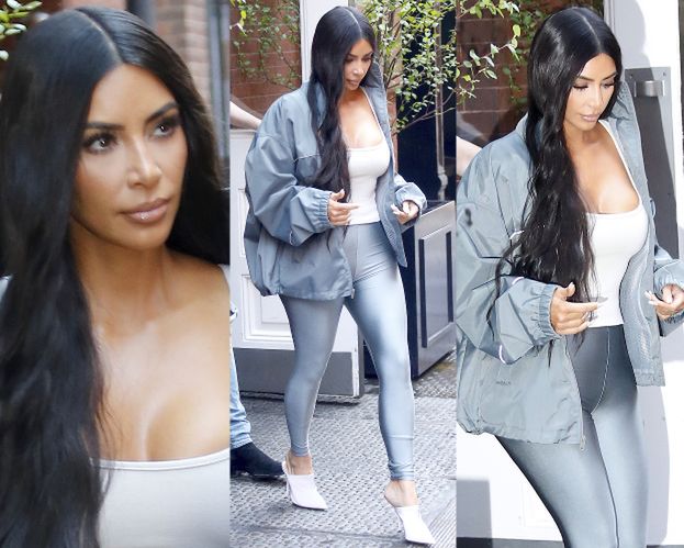 Kim Kardashian w legginsach i klapkach za 2,5 tysiąca