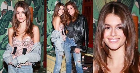 16-letnia Kaia Gerber pozuje z mamą