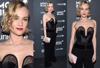 Dekolt Diane Kruger promuje edukację ubogich dzieci