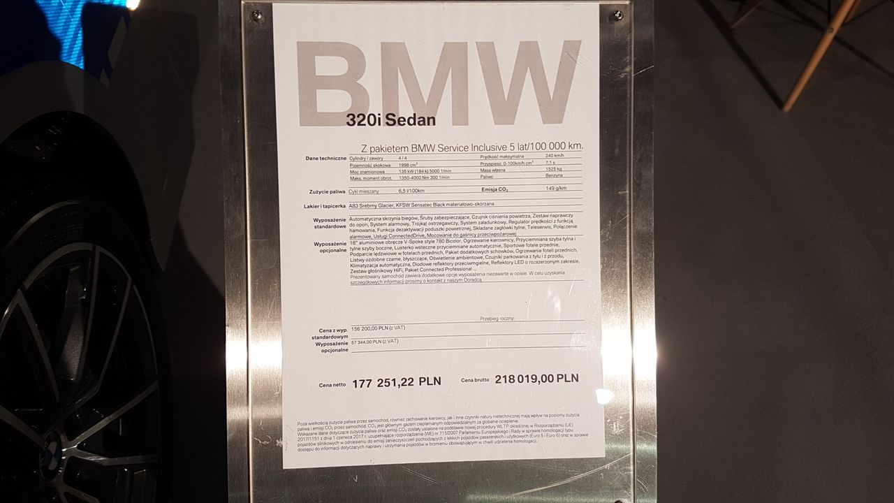 Specyfikacja BMW