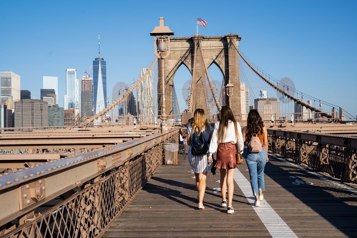 Gdy powstał Brooklyn Bridge, to był najdłuższym mostem na świecie 