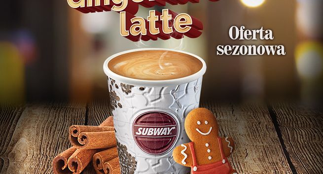 Subway reklamuje zimową kawę Gingerbread Latte