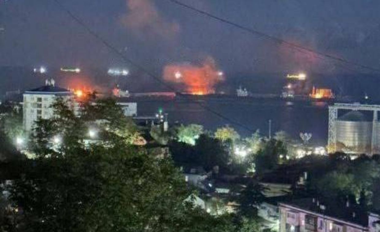 wiadomości,aktualności,WP Wiadomości Ukraiński atak dronowy. Doszło do pożaru tankowca