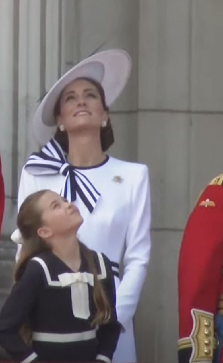 Księżna Kate i księżniczka Charlotte podczas Trooping the Colour 2024