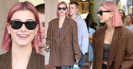 Hailey Baldwin lansuje modę na ogromne marynarki za 4,5 tysiąca złotych