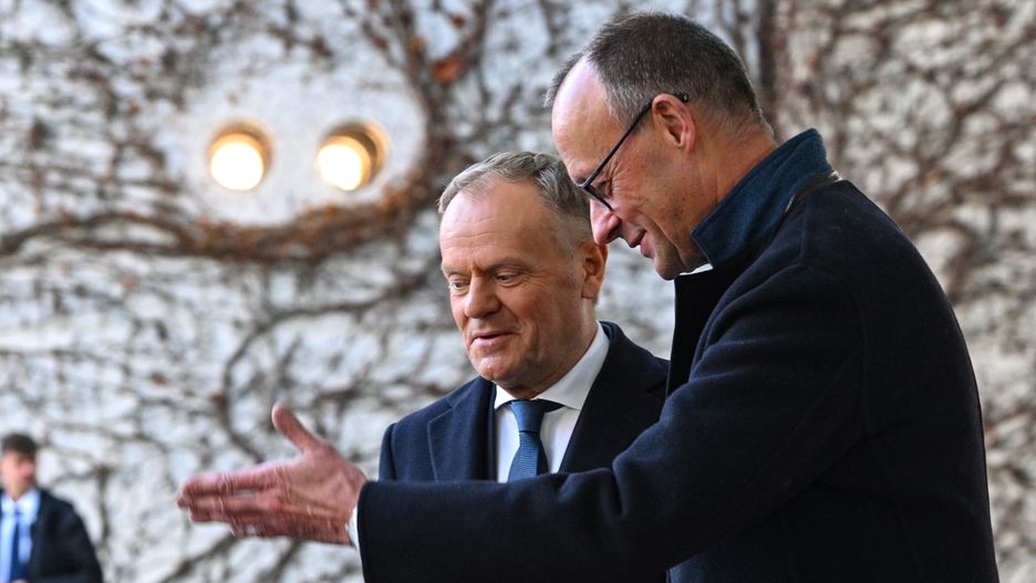 Donald Tusk i Friedrich Merz