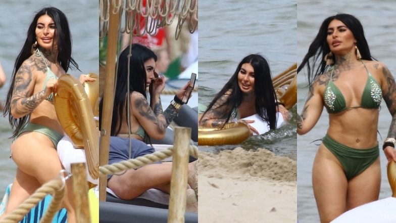 Anna Renusz z "Królowych życia" na plaży w Sopocie