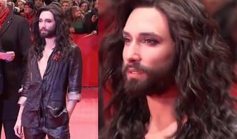 Conchita Wurst z dekoltem do pępka na Berlinale