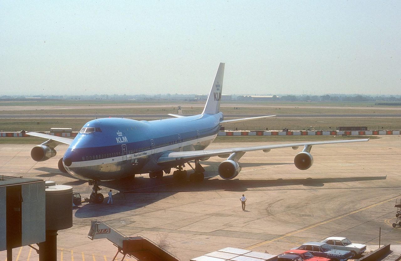 A KLM Boeing 747 that was involved in the crash