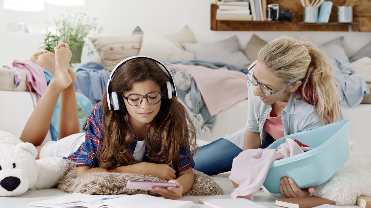smiling teenager girl with headphones listens to music and surfs the internet using a smartphone while her mother is scolding her about the mess in the room, education teens and parents relationships
smiling teenager girl with headphones listens to music and surfs the internet using a smartphone while her mother is scolding her about the mess in the room, education teens and parents relationships
teenager, mother, scolding, messy, room, smart, phone, surfing, internet, music, browsing, young, girl, home, leisure, social, media, listening, education, smiling, lifestyle, relationship, clean, housework, headphones, cell, parent, mom, angry, adolescence, daughter, mess, student, family, household, pile, cleaning, youth, domestic, living, interior, chaos, clothes, disorder, basket, laundry, untidy, tidy, dirty, heap
