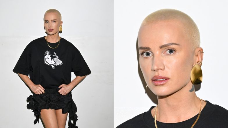 Odziana w czarną mini Maffashion zameldowała się na pokazie mody