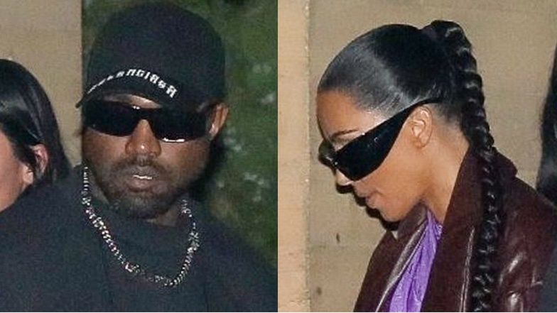 Wystrojona Kim Kardashian poszła z Kanye Westem na kolację! (ZDJĘCIA)