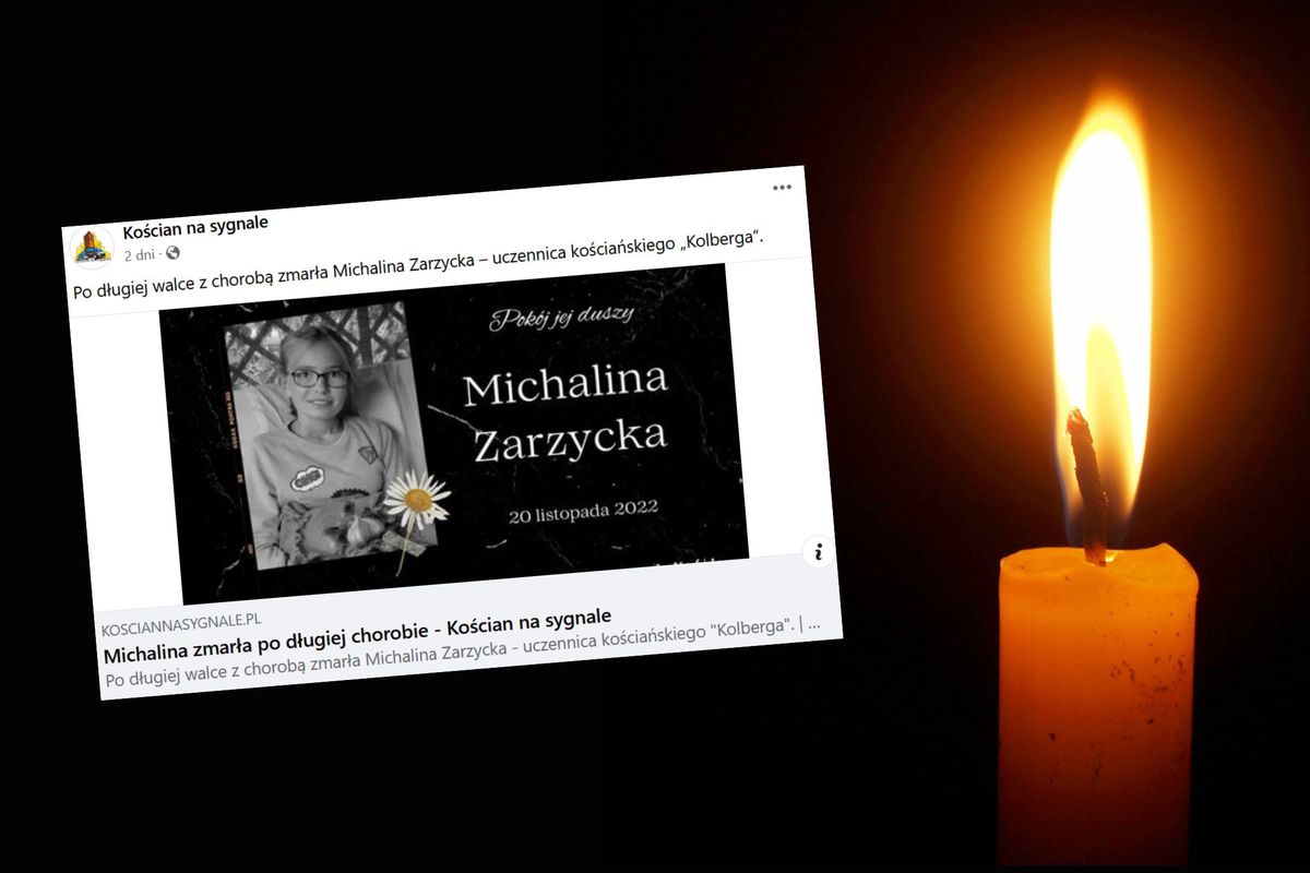 Świeca, nie żyje Michalina Zarzycka