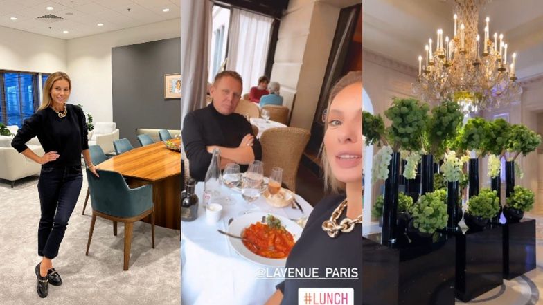 Izabela Janachowska świętuje urodziny męża w Paryżu: lotniskowa strefa VIP, ślimaki na lunch, luksusowy hotel... (ZDJĘCIA)