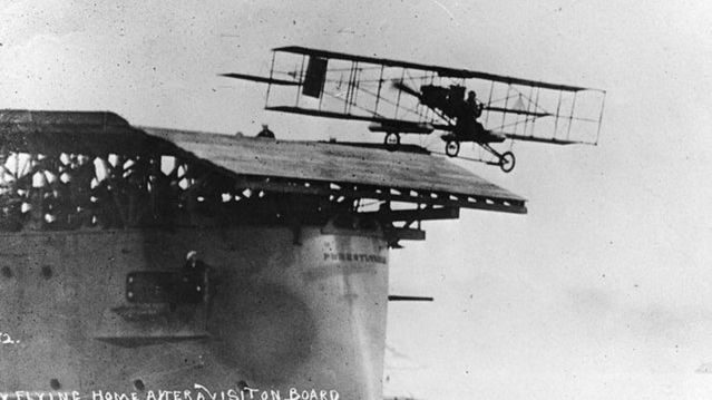 Jak wyglądał pierwszy na świecie udany start z lotniskowca? 1