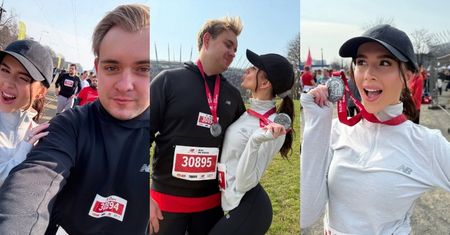 Roksana Węgiel i ODCHUDZONY Kevin Mglej pozują z medalami. "Rzucam jej wyzwanie, żeby teraz przebiegła ze mną 10 km"