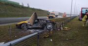 Lamborghini gallardo w ogniu. Groźny wypadek na A1 pod Toruniem