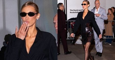 Ściśnięta skórzaną spódnicą Bella Hadid eksponuje nogi do nieba. Jest ogień? (ZDJĘCIA)