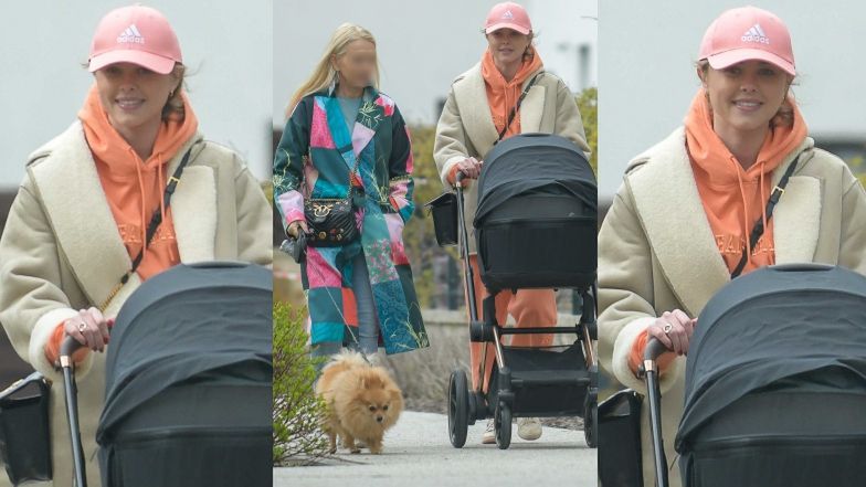 Joanna Opozda z mamą na spacerze