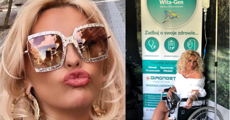 Bosa Dagmara z "Królowych życia" NA WÓZKU INWALIDZKIM zachwala wlewy witaminowe