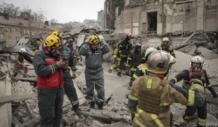 "Absolutny horror w Kijowie". Są nagrania z uderzenia Rosjan