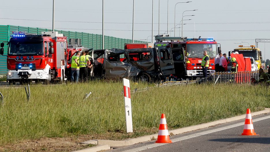 Do wypadku doszło w niedzielę na autostradzie A1 w okolicach Częstochowy