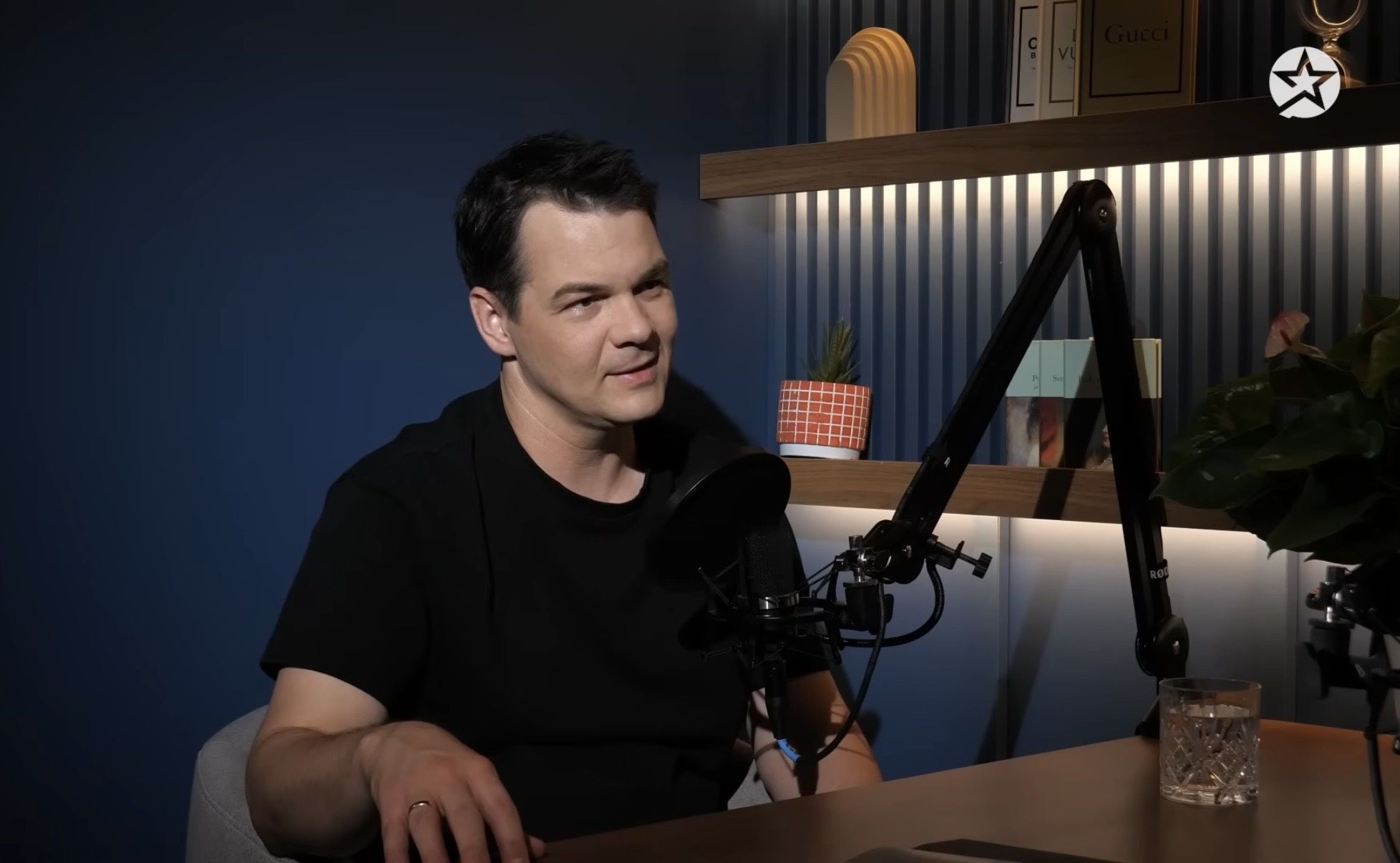 Antoni Sojka podczas rozmowy 