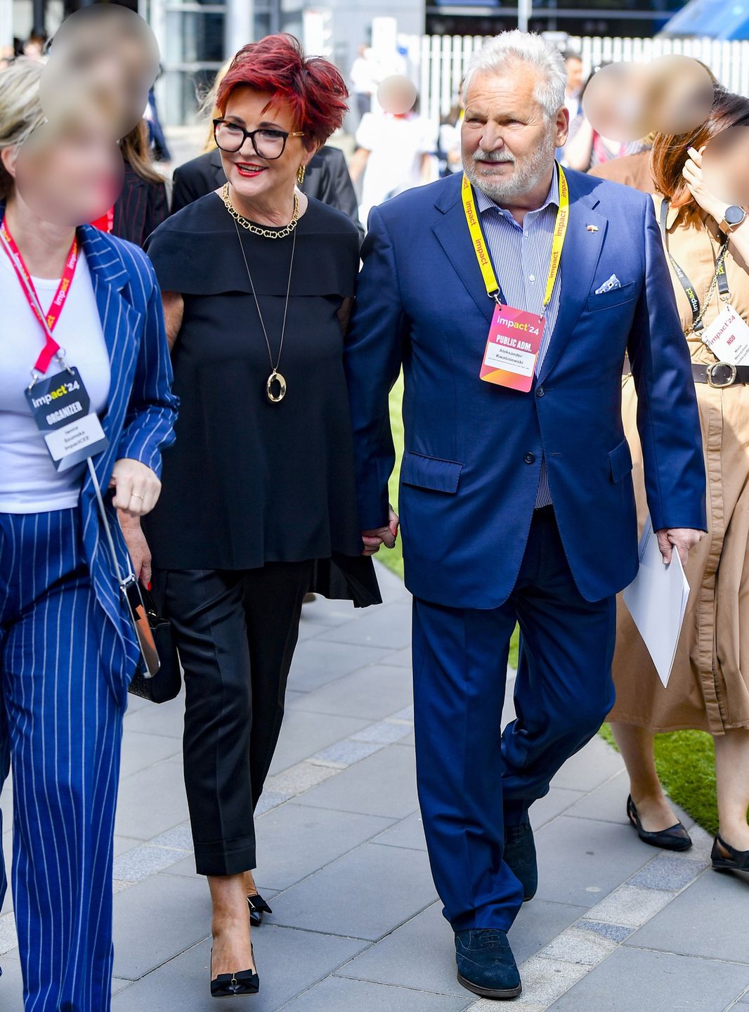 Jolanta i Aleksander Kwaśniewscy na kongresie Impact 2024