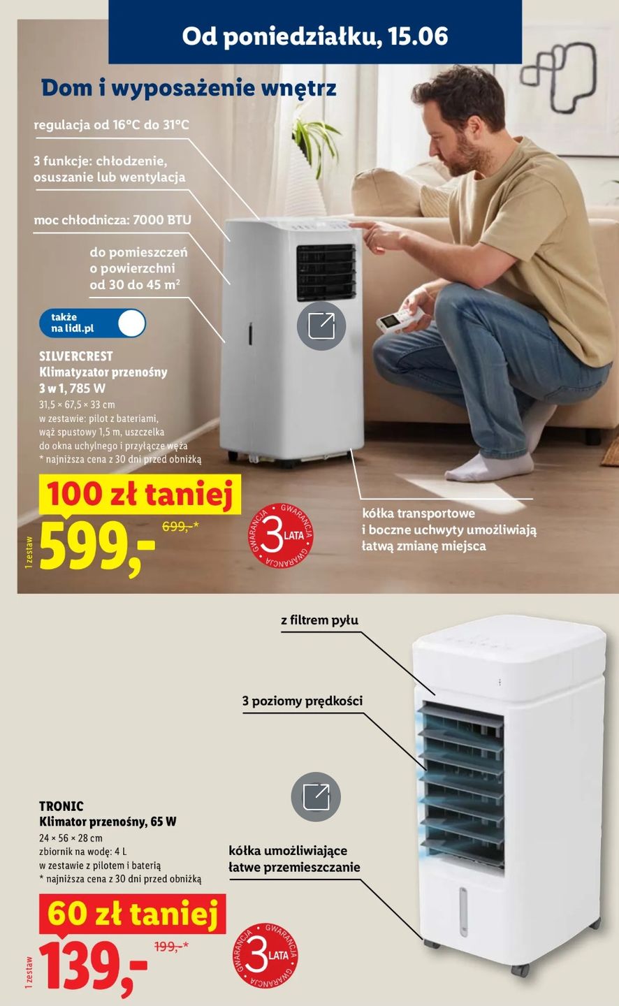 Lidl przecenił dwa modele klimatorów