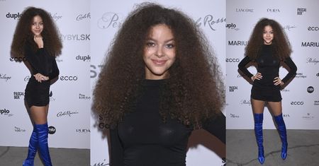 17-letnia Emilia Dankwa niczym rasowa modelka eksponuje długie nogi na ściance (ZDJĘCIA)
