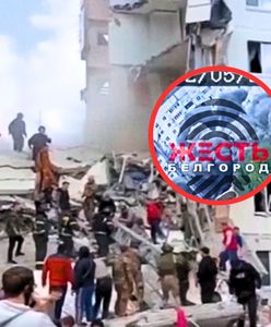 Rakieta spadła na blok w Rosji. Nagranie z momentu uderzenia