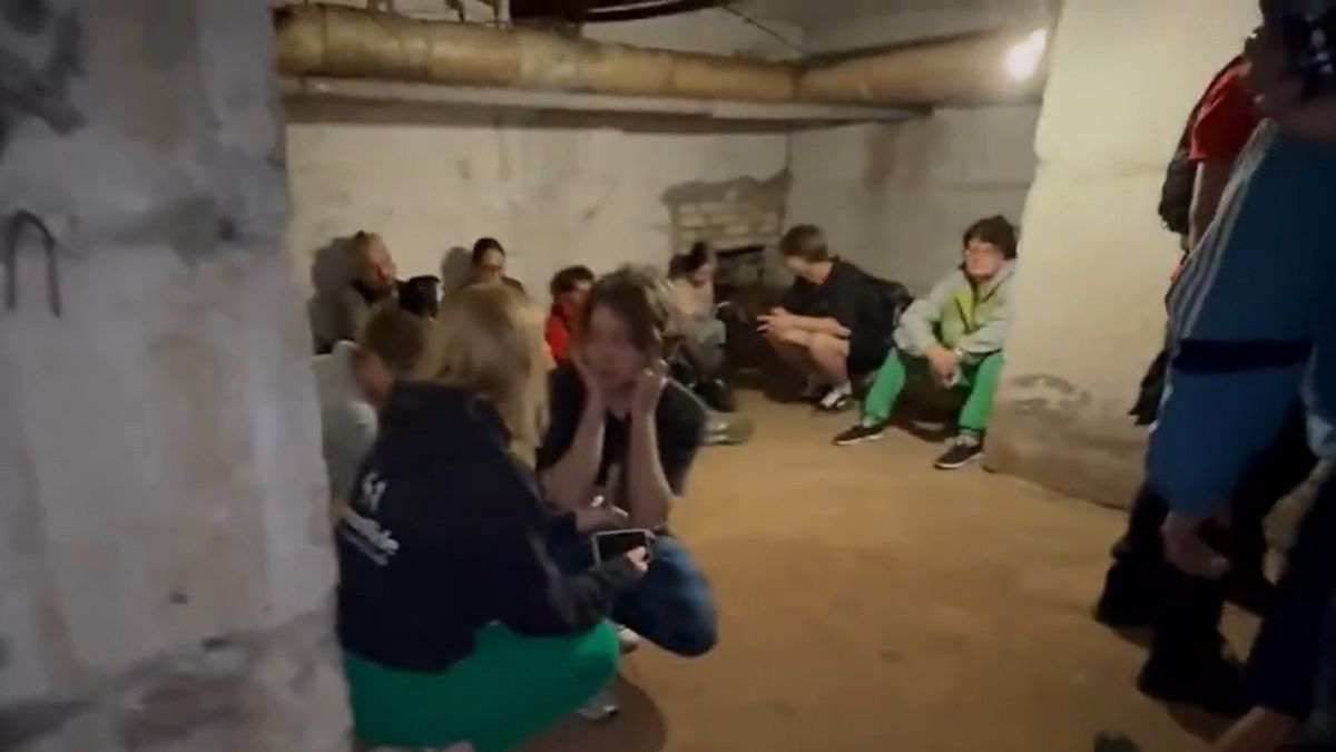 Wstrząsające nagranie z wnętrza schronu w Kijowie