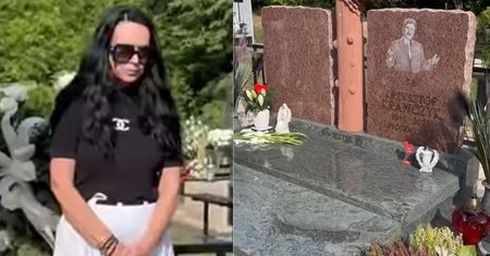 Łzy Ewy Krawczyk nad grobem męża. Ksiądz podczas mszy mówił o narkotykach i alkoholizmie Krzysztofa Krawczyka