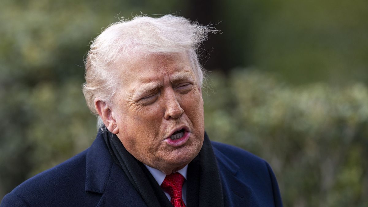 US President Donald J. Trump responds to questions from the news media as he walks to board Marine One on the South Lawn of the White House in Washington, DC, USA, 16 January 2026. President Trump is traveling to Florida for the weekend. EPA/SHAWN THEW Dostawca: PAP/EPA.
