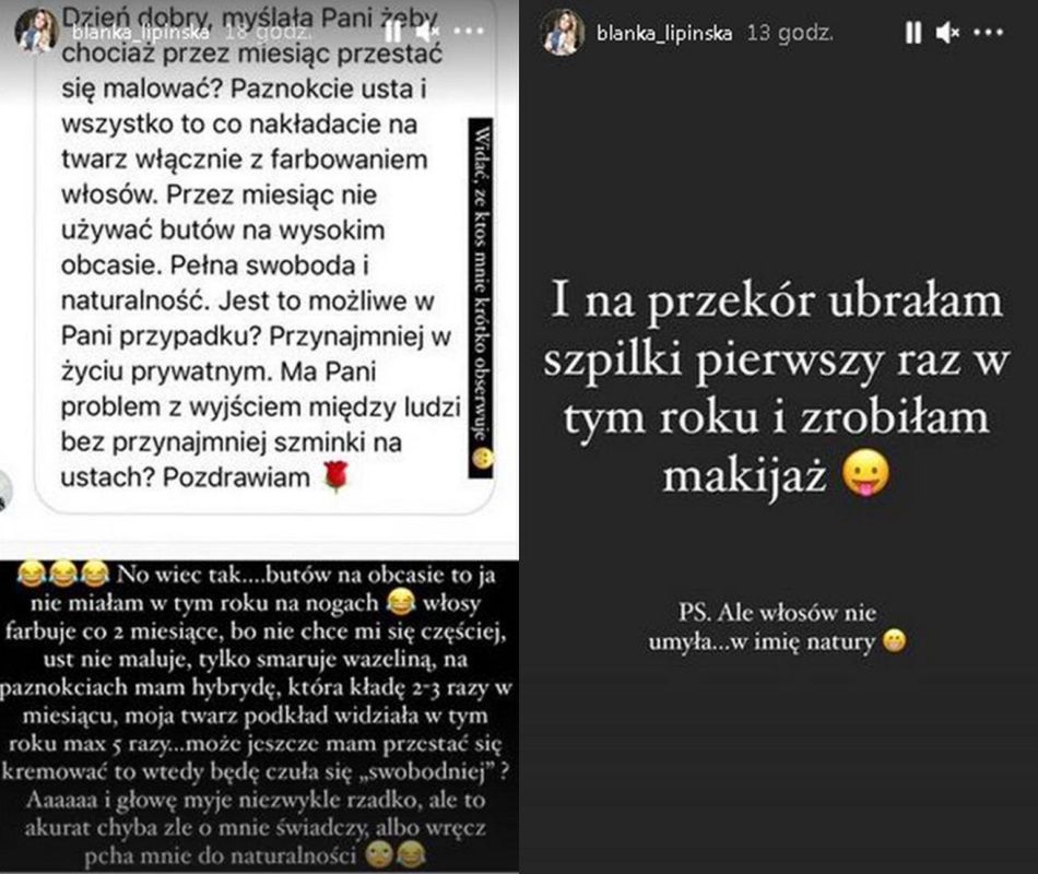 Blanka Lipińska odpowiedziała internautce