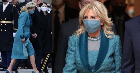 Zaprzysiężenie Joe Bidena. Jill Biden debiutuje jako pierwsza dama w kreacji o wyjątkowym znaczeniu (ZDJĘCIA)
