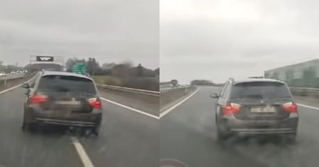 BMW blokuje na trasie S6. Ludzie: Marka zupełnie przypadkowa